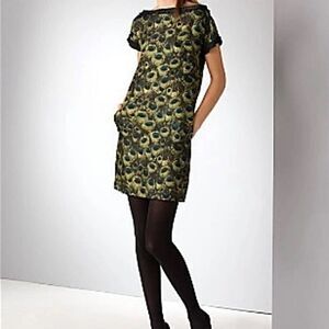 Milly New York Peacock Silk Mini Dress Size 4